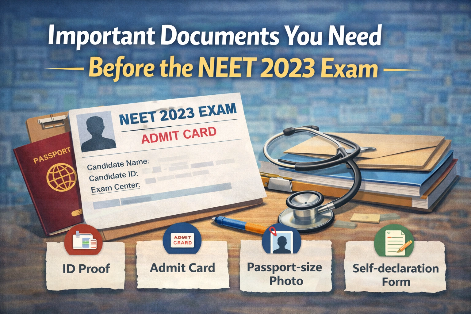 Important Documents You Need Before the NEET 2023 Exam